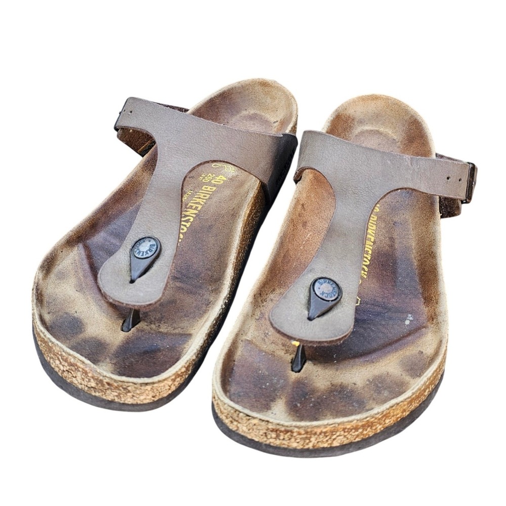 Birkenstock Gizeh Thong Sandal EU 40 US 9 Mocha‎ Brown Birko-Flor Comfort Boho